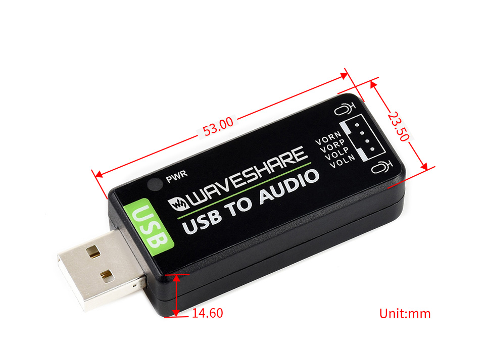USB TO AUDIO外形尺寸
