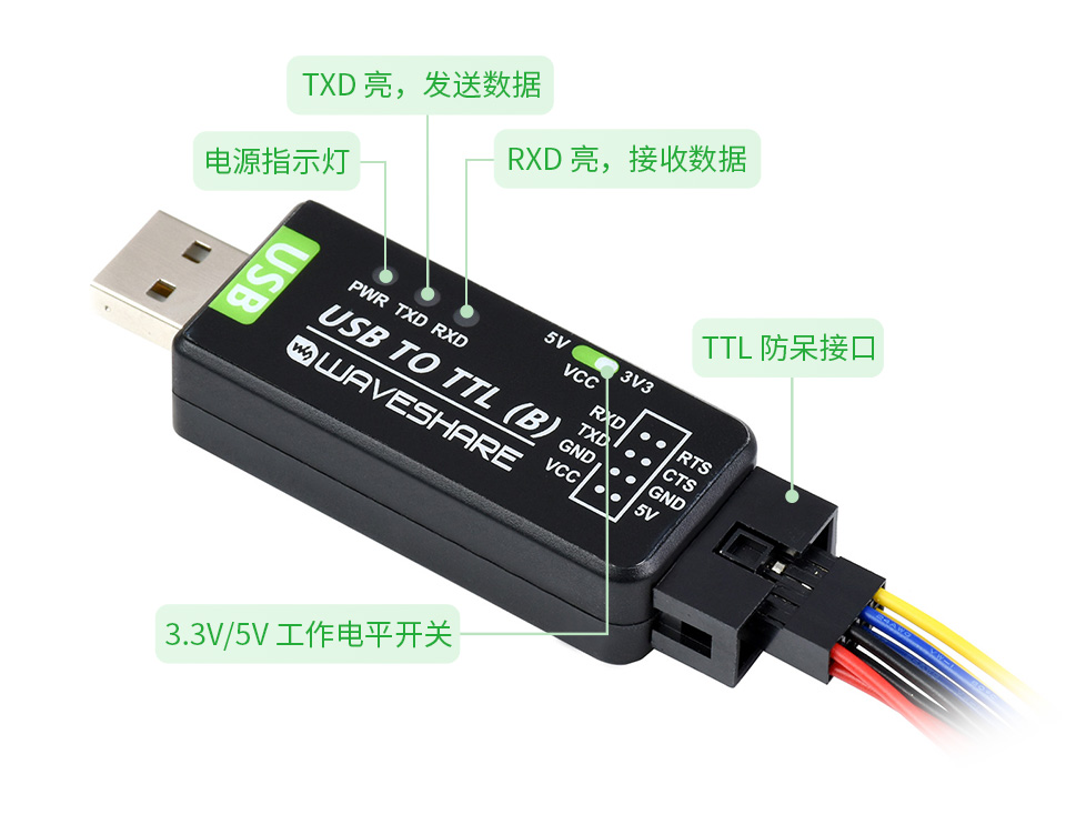 工业级 USB 转 TTL 模块