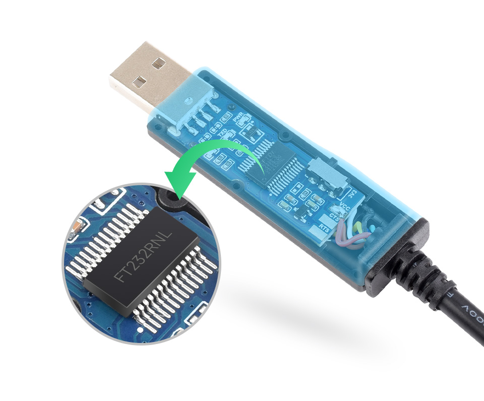 工业级 USB 转 TTL 串口线原装芯片方案