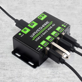 USB3.2集线器,一拖四口USB扩展器接入3个USB插头和1个U盘