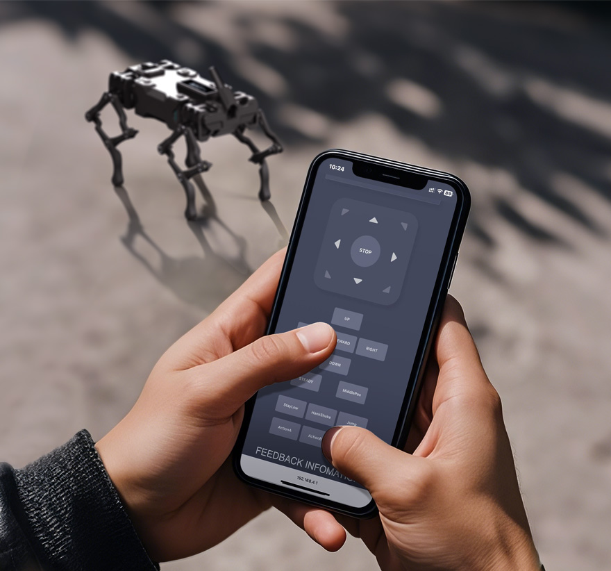 WAVEGO-Pro高自由度仿生四足机器狗上位机