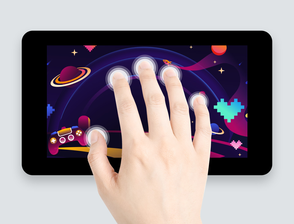 7 英寸触摸屏一体机套件支持 5 点触控