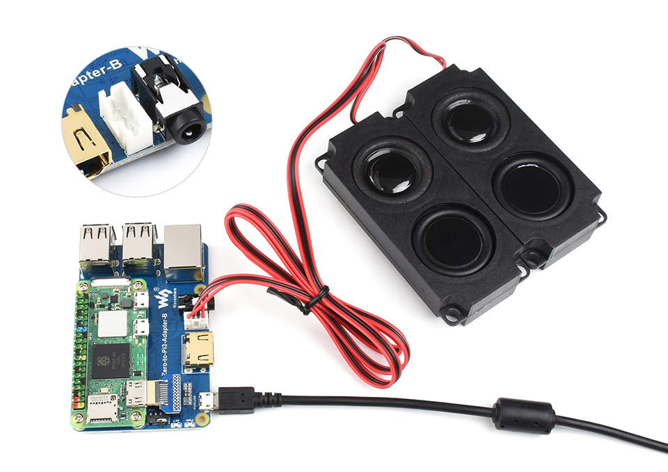 板载音频接口的树莓派 zero 2 w 转 3B 扩展板