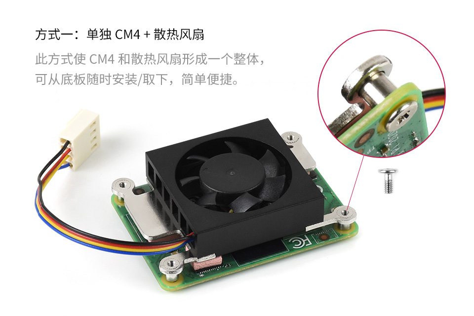 树莓派 CM4 专用风扇产品尺寸