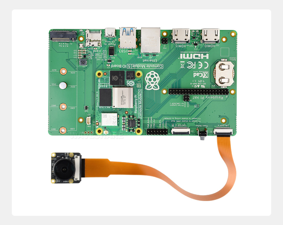 树莓派 5 Camera 软排线应用示例
