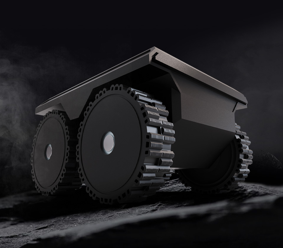 DDSM210 直驱伺服电机 一体化机器人关节设计，仰视图