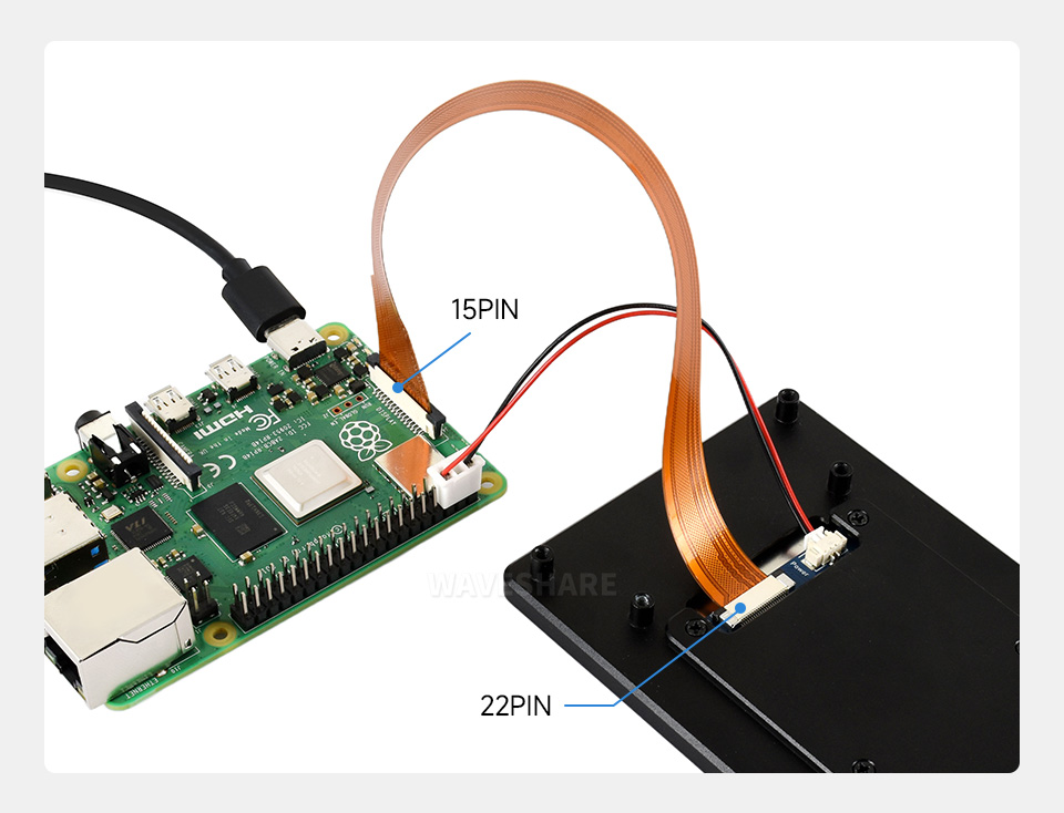 树莓派 5 Display 软排线应用示例