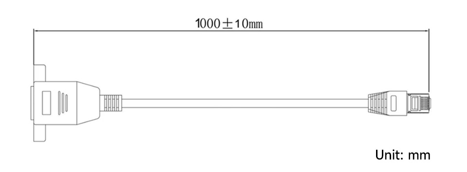 RJ45 网线延长线产品尺寸