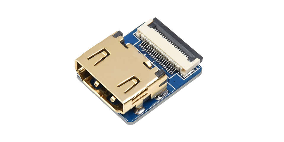 HDMI 水平版 B 型转接头配置