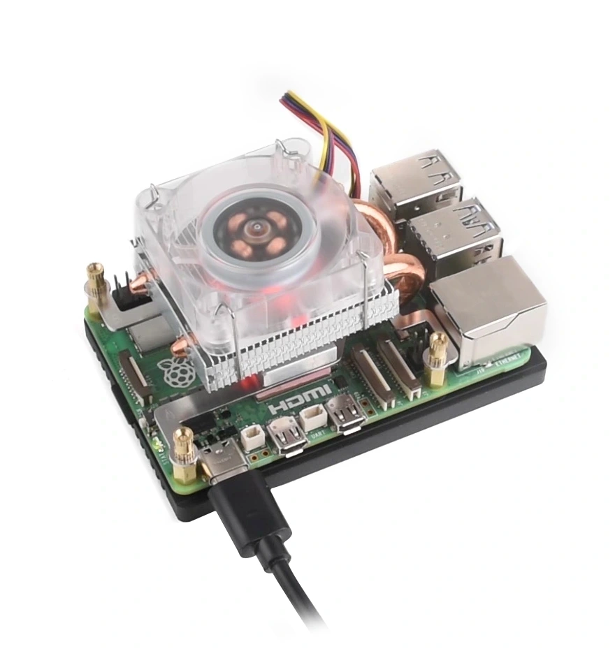 树莓派 CPU 散热器 LED 炫光风扇