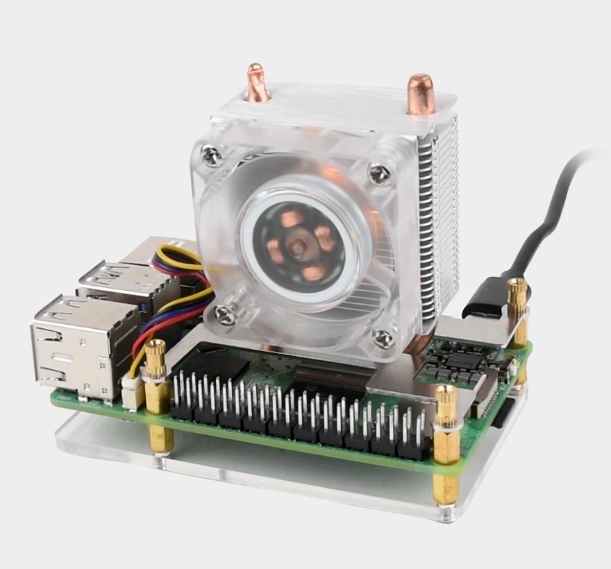 树莓派 CPU 散热器 LED 炫光风扇