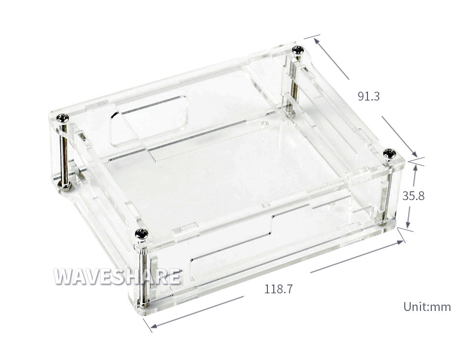 Jetson Nano 亚克力外壳外形尺寸