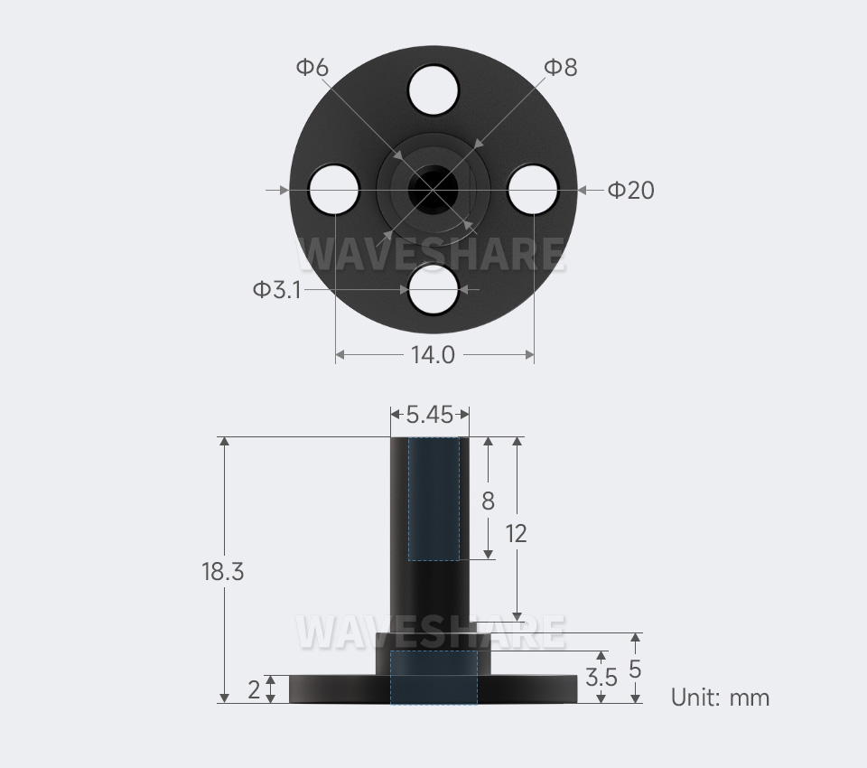 PD20W Type-C 快充头产品尺寸