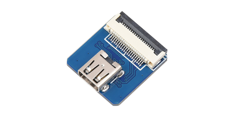 Micro HDMI 水平版 B 型转接头配置