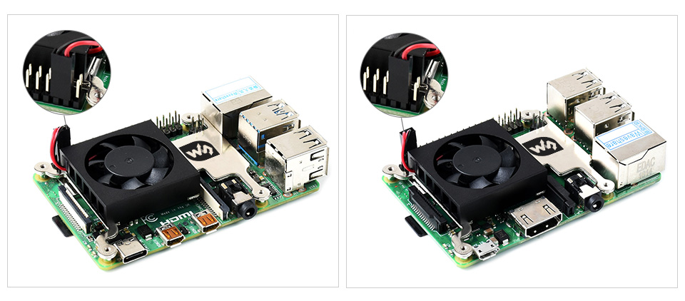 树莓派CPU散热风扇支持树莓派效果