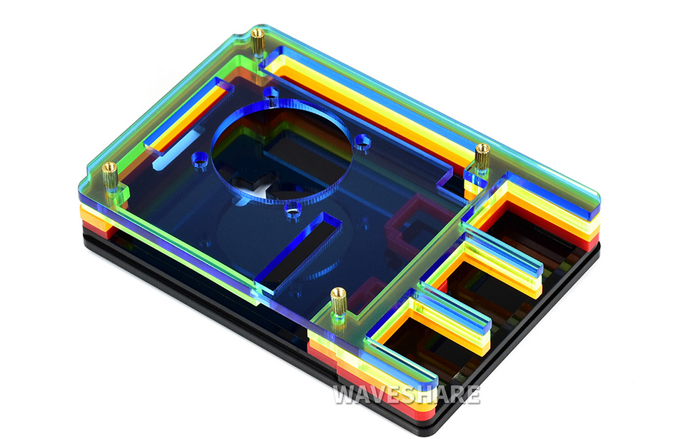 树莓派彩虹外壳靓丽的色彩