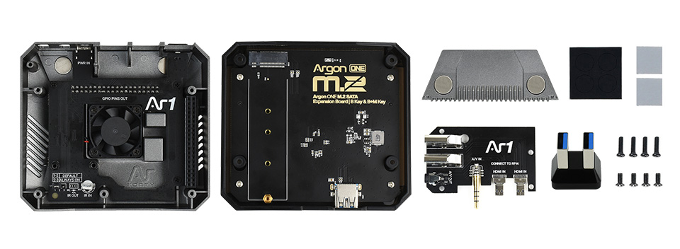 PI4-CASE-ARGON-ONE-M.2树莓派4代专用铝合金机箱配置清单