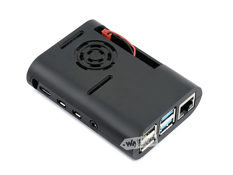 Raspberry Pi 树莓派4代黑色ABS外壳
