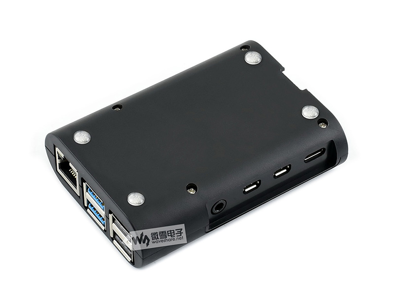 Raspberry Pi 树莓派4代黑色ABS外壳