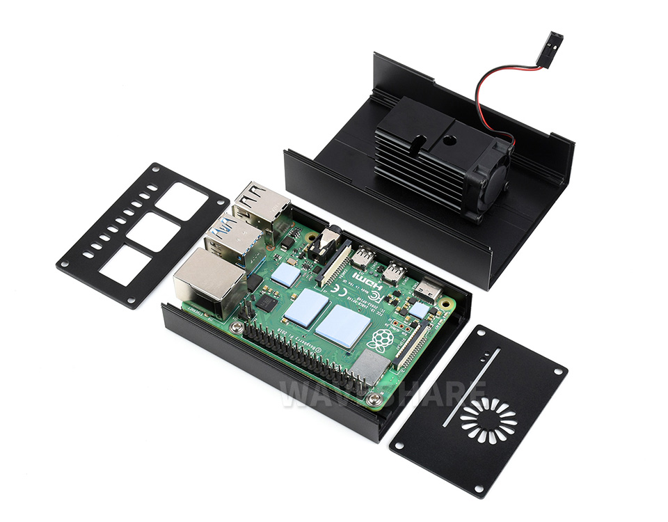树莓派4B散热外壳安装方式