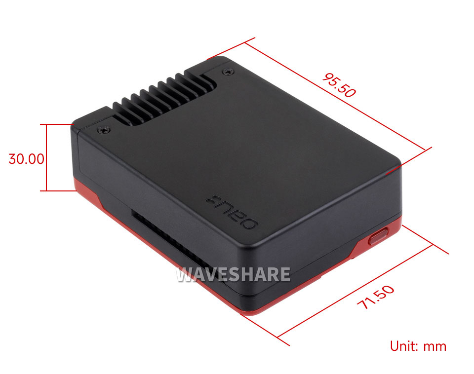 树莓派 5 铝合金外壳产品尺寸