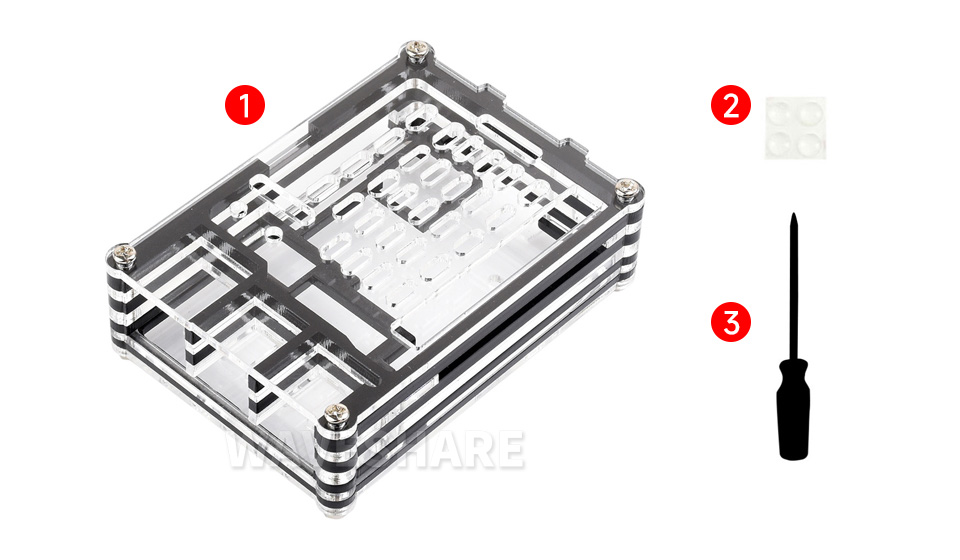 树莓派 5 亚克力透明外壳配置清单