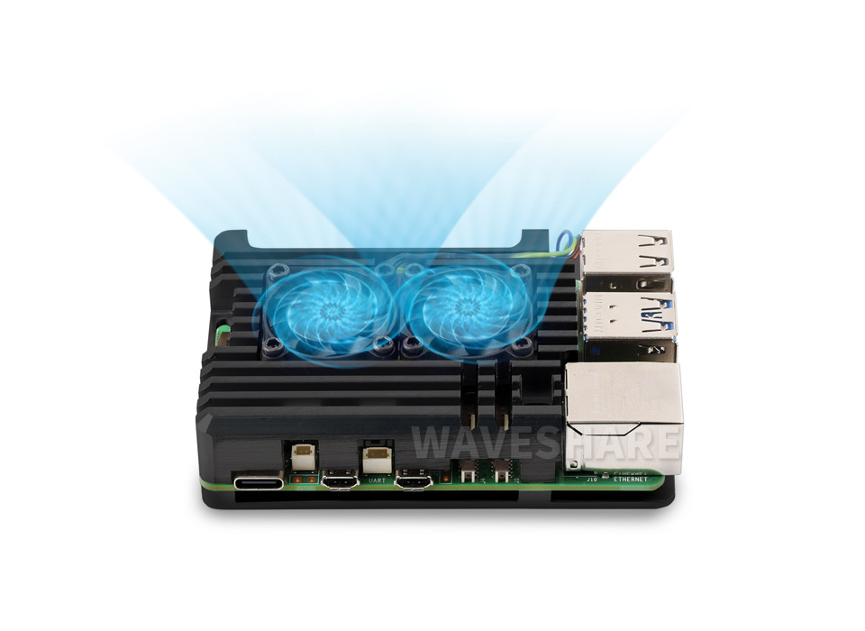 树莓派 5 铝合金散热外壳