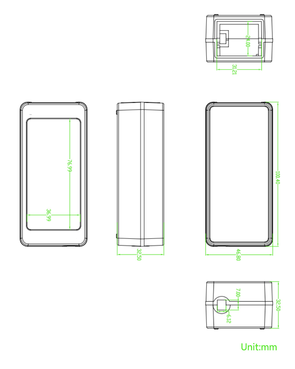 美规 19V 3.5A 电源产品尺寸