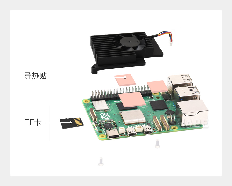 树莓派 5 专用散热器产品安装介绍