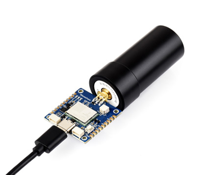 Q25 GNSS天线与LG290P模块接线示例 - 多频螺旋天线连接RTK定位模块