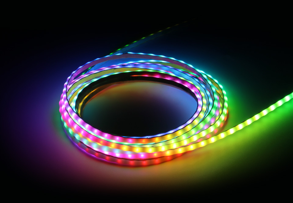 RGB 幻彩 COB 灯带主图 多色发光效果展示