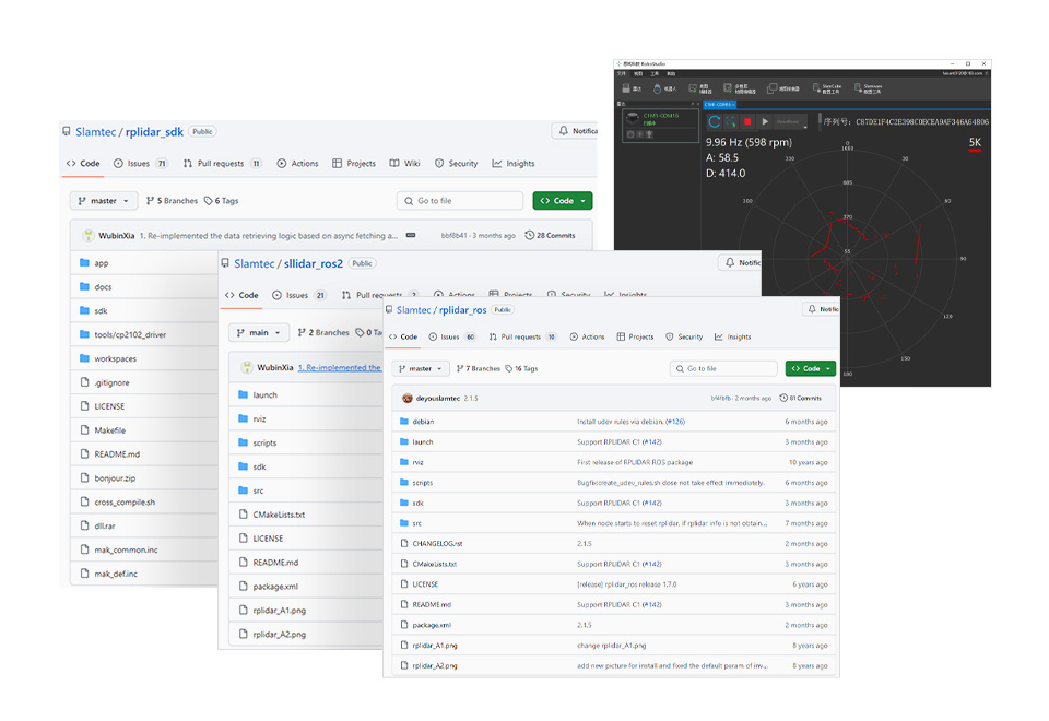 RPLIDAR A1 360°激光扫描测距雷达SDK & Demo 支持
