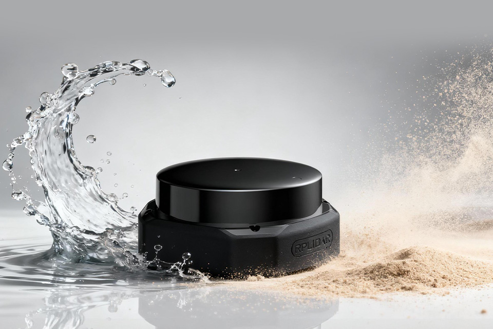 RPLIDAR S2 高性能紧凑型 DTOF 激光雷达，IP65防护等级