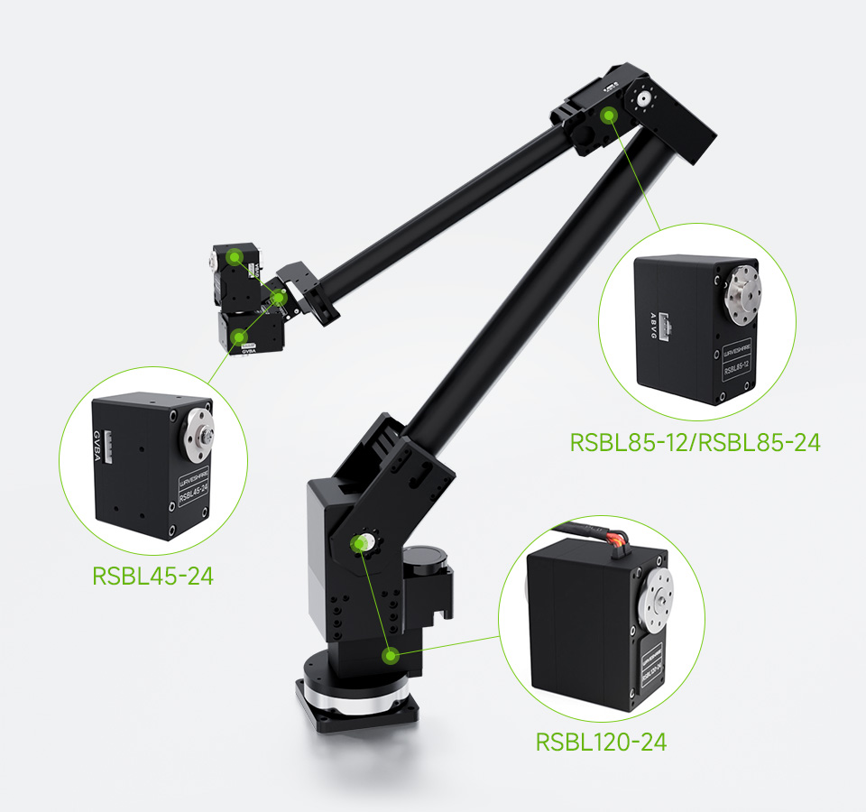 120KG.cm 金属串行总线舵机大扭矩