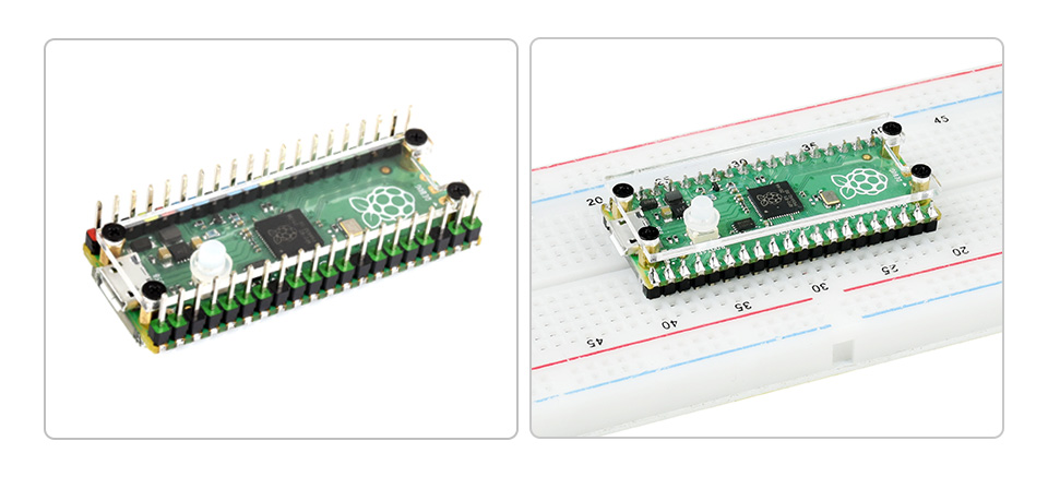 树莓派 Pico 亚克力外壳可插入扩展板或面包板