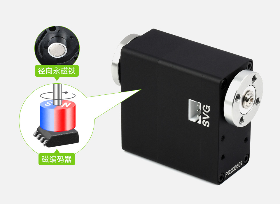 40kg.cm 金属串行总线舵机 360° 磁编码器