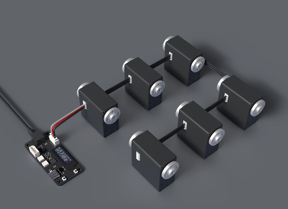 40kg.cm 金属串行总线舵机使用串口总线控制