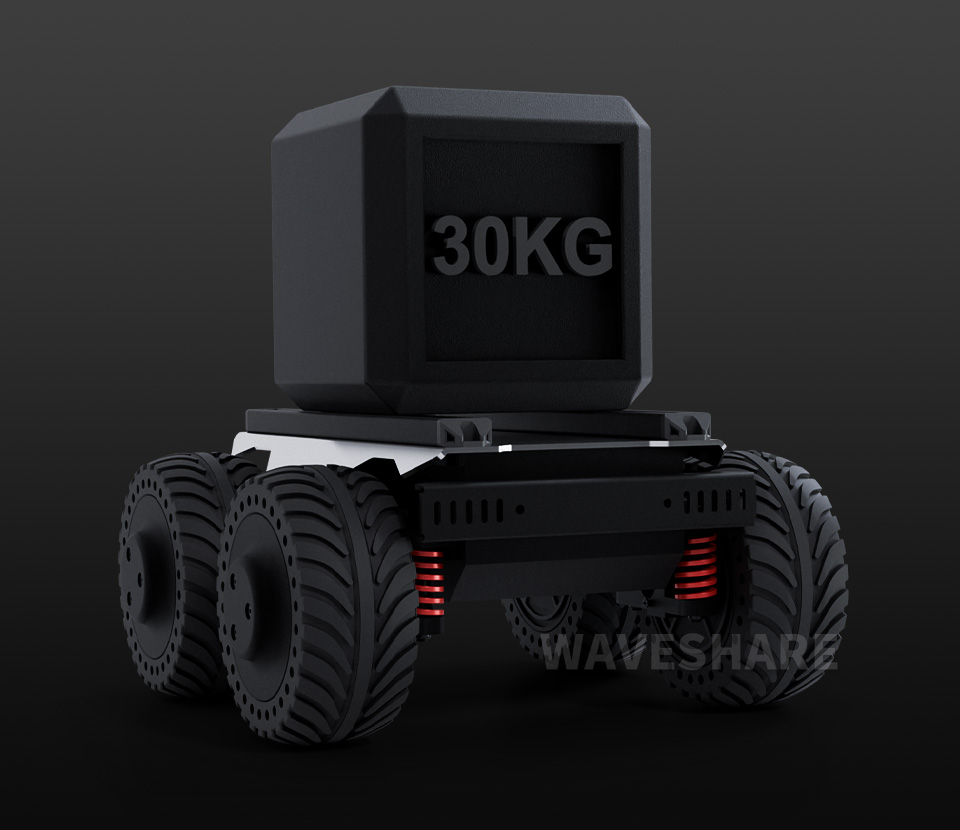 四个全金属紧凑型UGV悬挂负载30KG重物