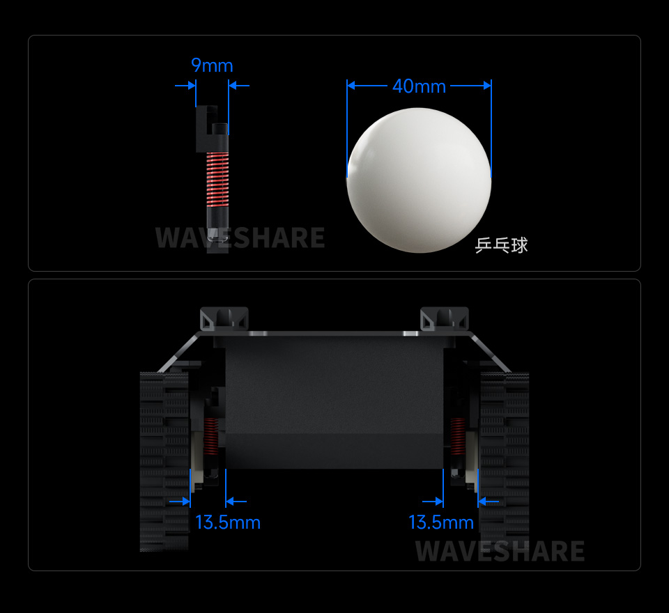 全金属紧凑型UGV悬挂紧凑结构演示