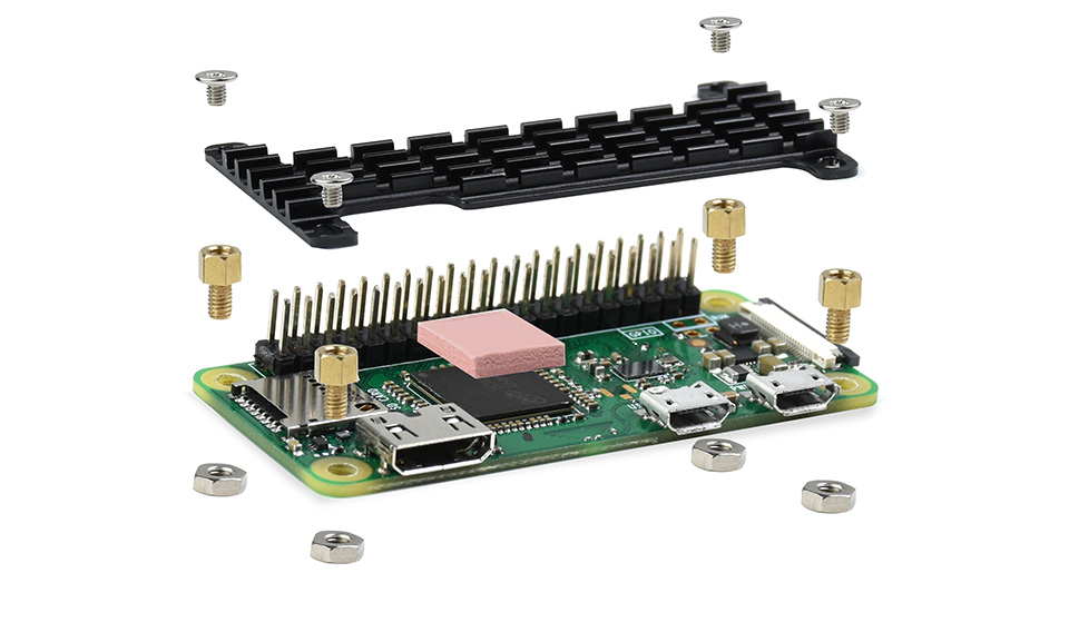 树莓派 Zero 安装散热片安装步骤