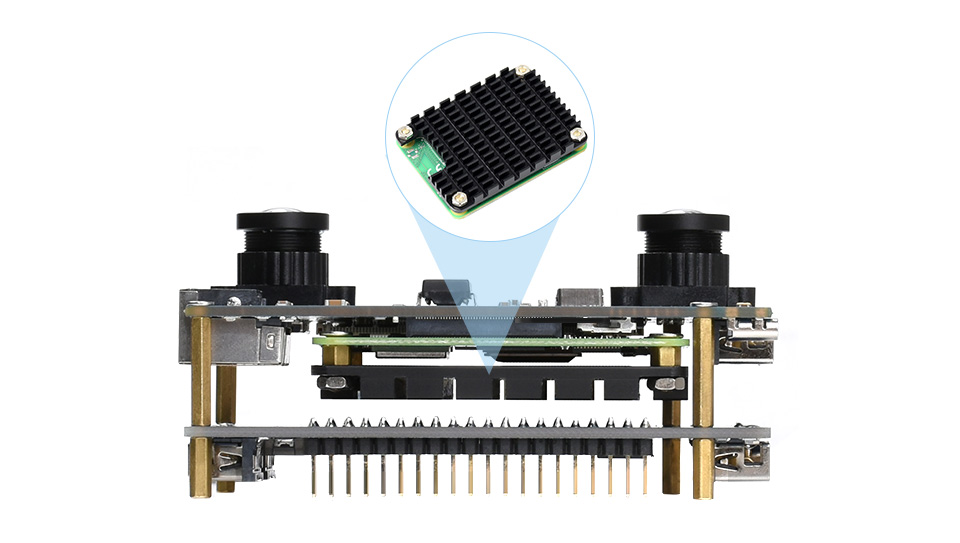 树莓派 CM4 双目视觉扩展双目摄像头底板丰富接口