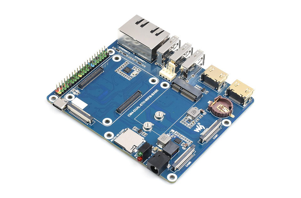 树莓派 CM4 WIFI6 双网口扩展板配件