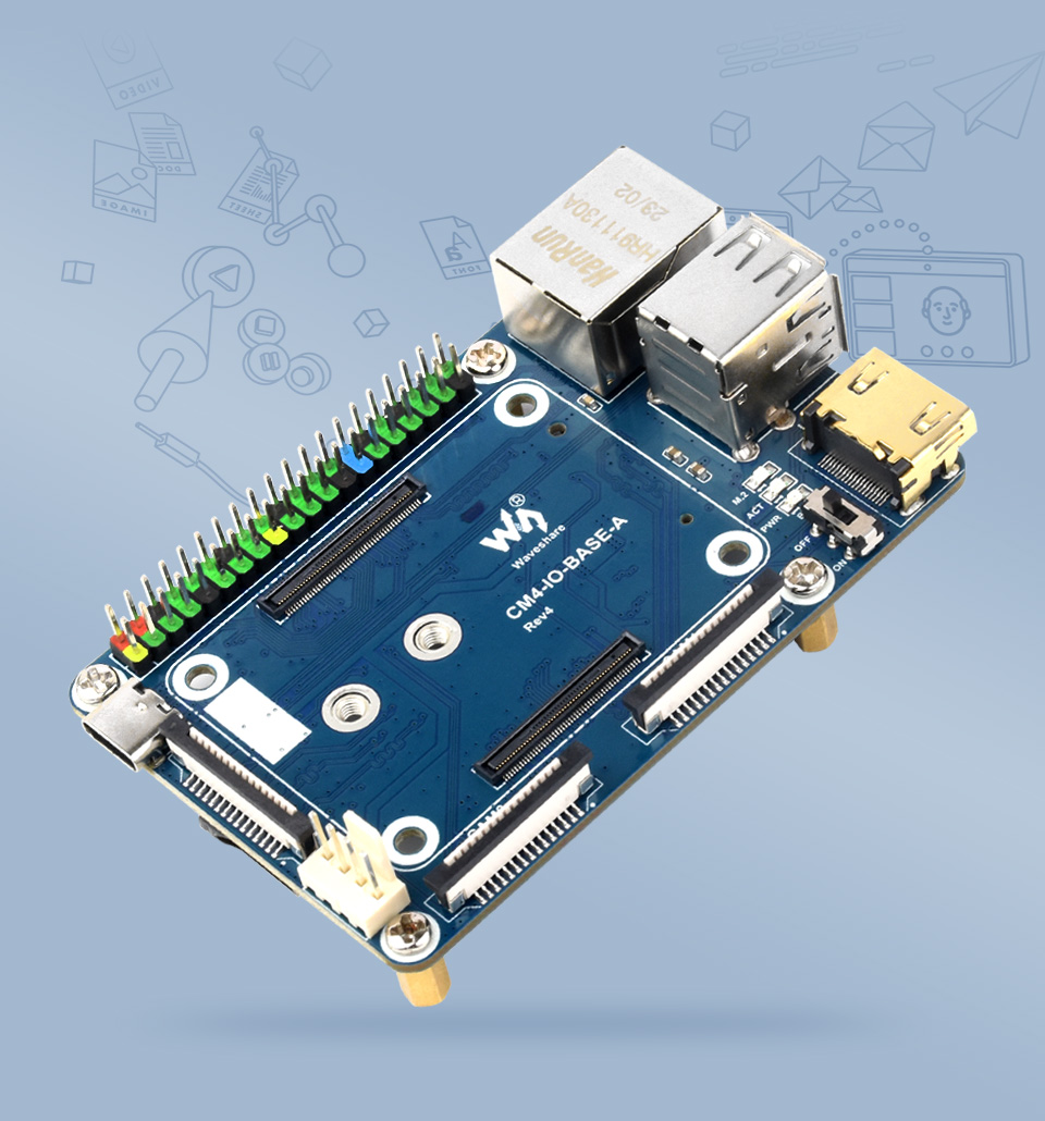 树莓派 CM4 基础扩展板主图