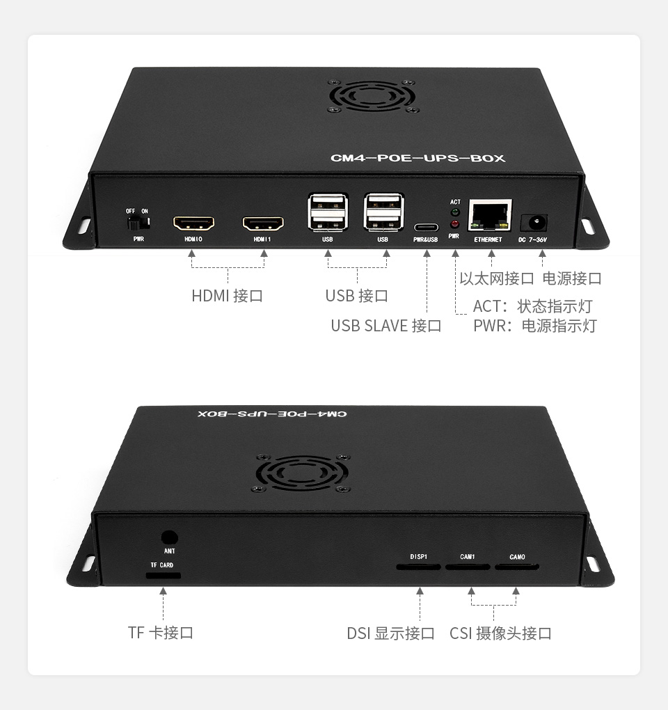 树莓派 CM4 PoE UPS 扩展板