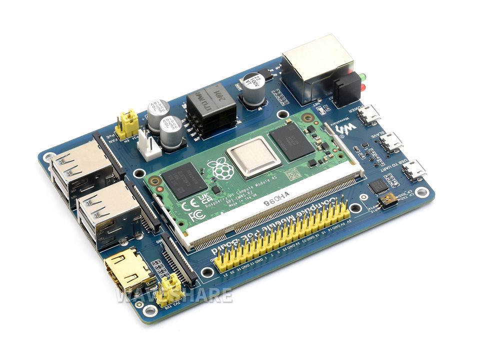 Compute Module 4S树莓派计算模块4S接入计算模块 PoE 扩展板Compute Module PoE Board