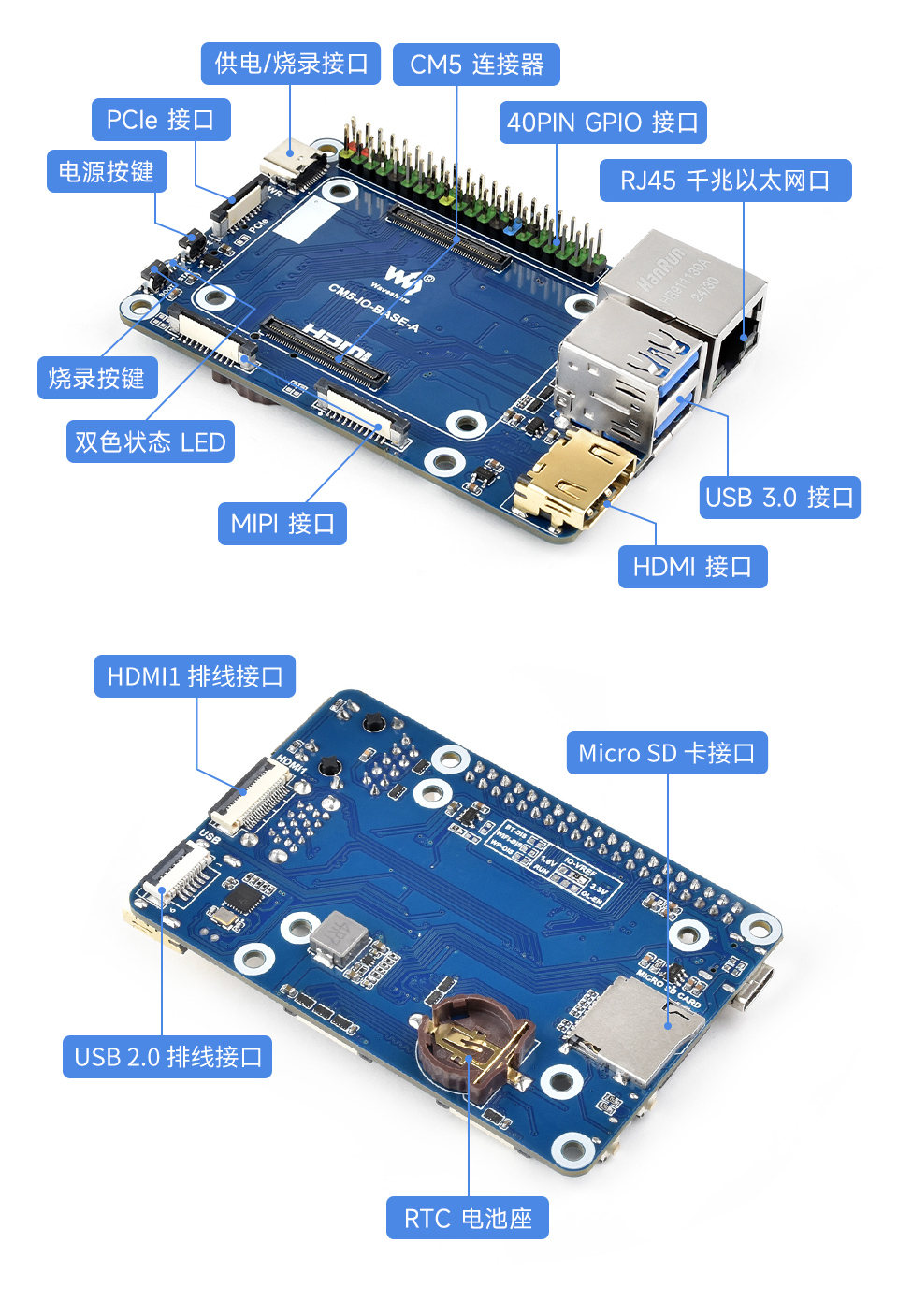 树莓派 CM5 基础扩展板树莓派 Pico 接口设计