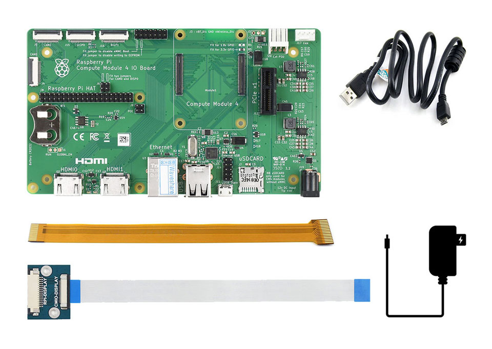 树莓派 Compute Module 4 计算模块配件包首图