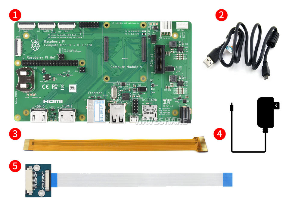 树莓派 Compute Module 4 计算模块配件包配置清单