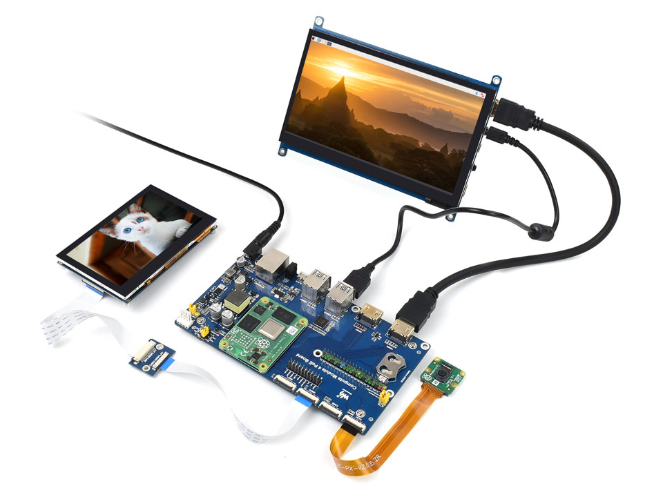 树莓派 Compute Module 4 计算模块配件包应用示例
