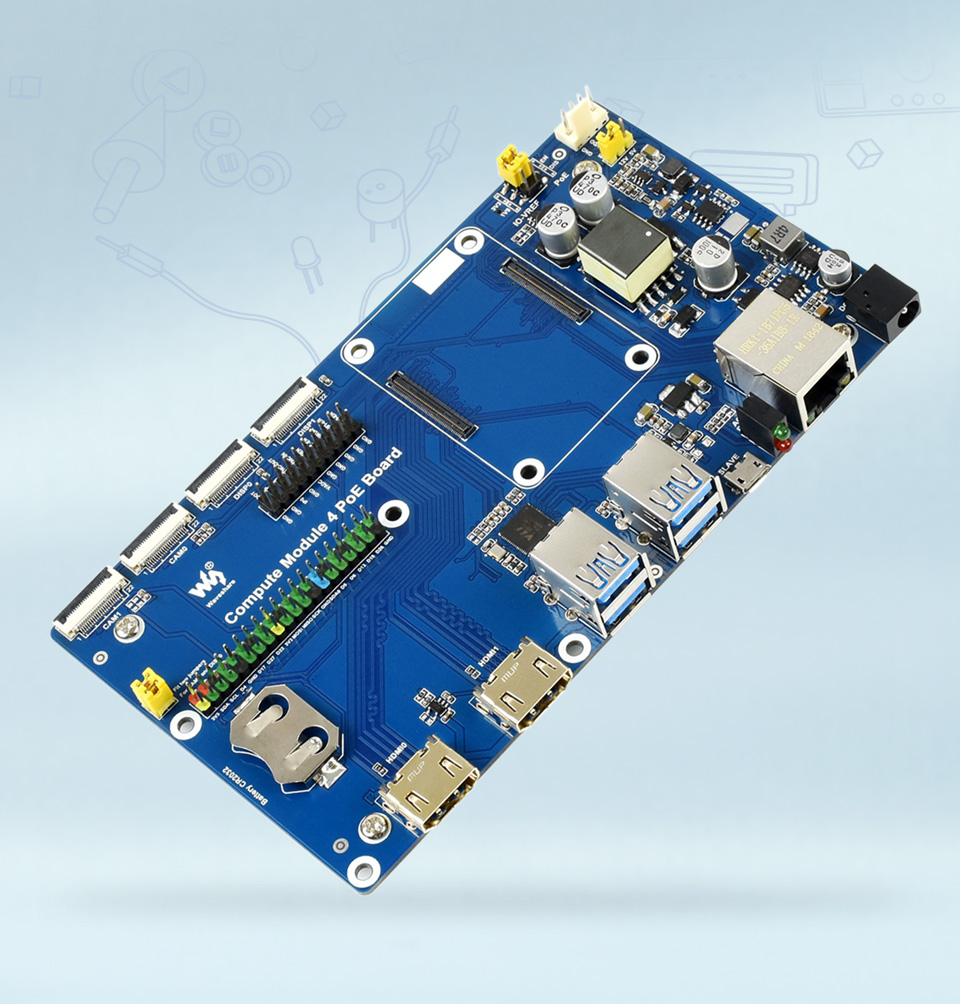 树莓派 CM4 PoE 扩展板首图